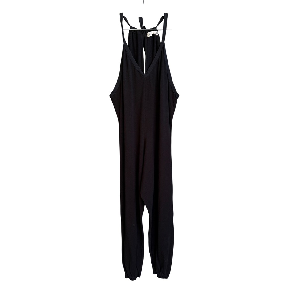 JOHNNY WAS CALMÉ Black Tencel Sleeveless Harem Jumpsuit Romper XS USA